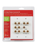 OnQ F9008-WH-V1 2-Gang 5.1 Home Theater Outlet Wall Plate