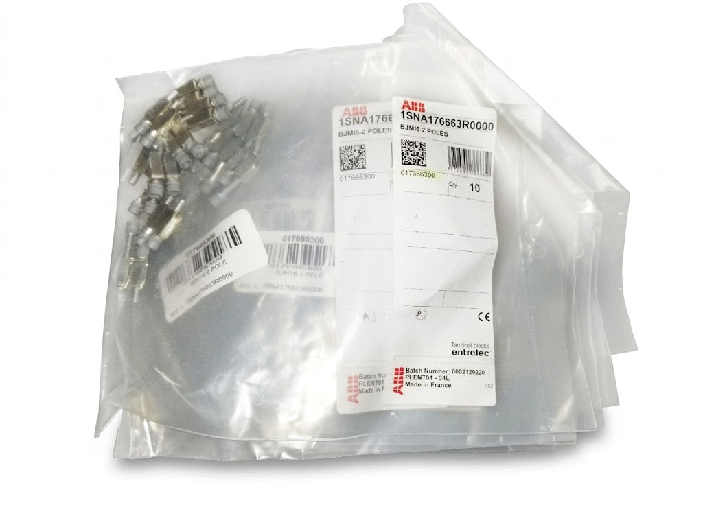 ABB, Jumper Bars BJMI6-2 1SNA176663R0000, 2 POLES, Bag of 10