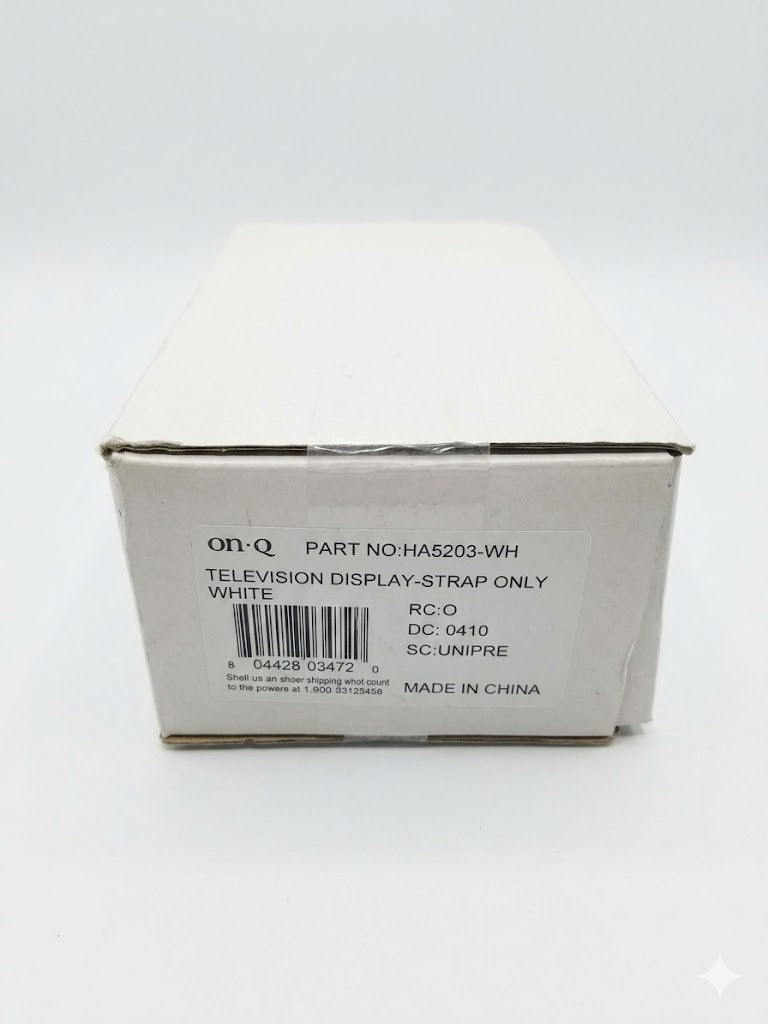 OnQ HA5203-WH Television Display - Strap Only, White